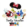 Disney Minnie Mouse Family Vacation 2024 PNG