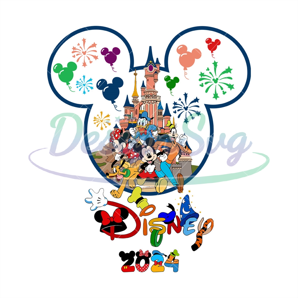 Mickey Friends Disney Magic Kingdom 2024 PNG - DesignSVG