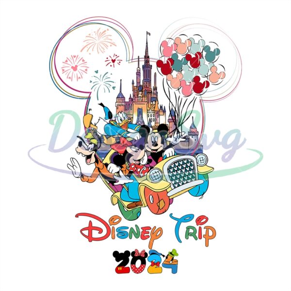 Disney Trip Mickey Magic Kingdom 2024 PNG