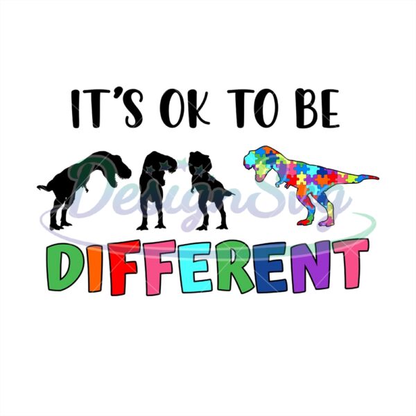 Dinosaur Its Ok To Be Different PNG