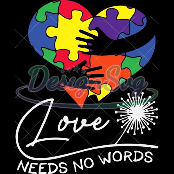 Autism Hug Heart Love Need No Words