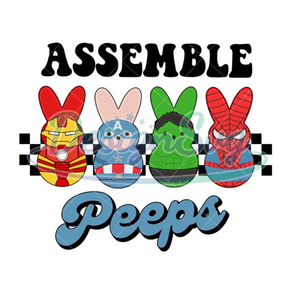 Assemble Peeps Marvel Superhero Easter PNG