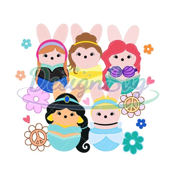 Disney Princess Peeps Happy Easter PNG