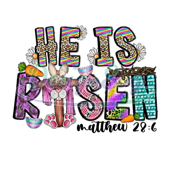 He Is Risen Matthew 28 6 PNG