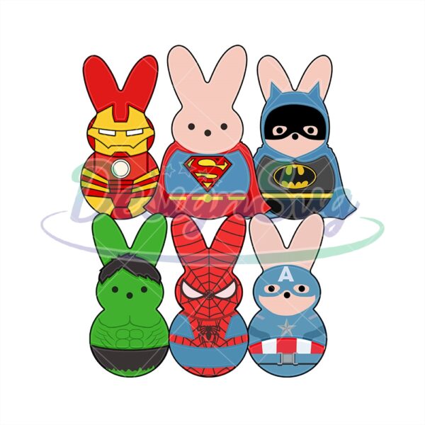 Marvel Superhero Peeps Happy Easter PNG