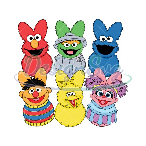 Sesame Street Peeps Happy Easter PNG