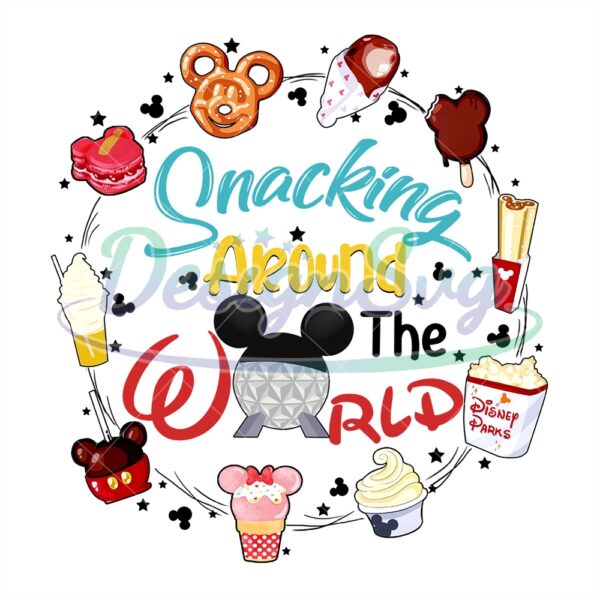 Disney Mouse Snacking Around The World PNG