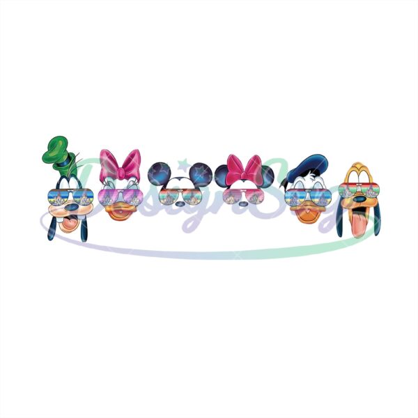 Mickey And Friends Magic Kingdom Glasses PNG