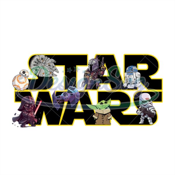 Star Wars Chibi Character Logo PNG