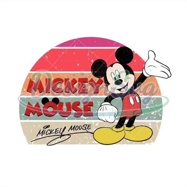 Disney Mickey Mouse Classic Signature PNG