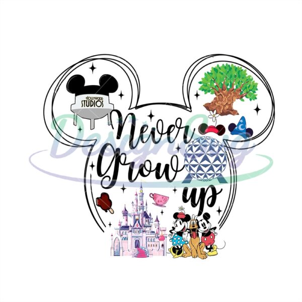 Never Grow Up Mickey Hollywood Studio PNG