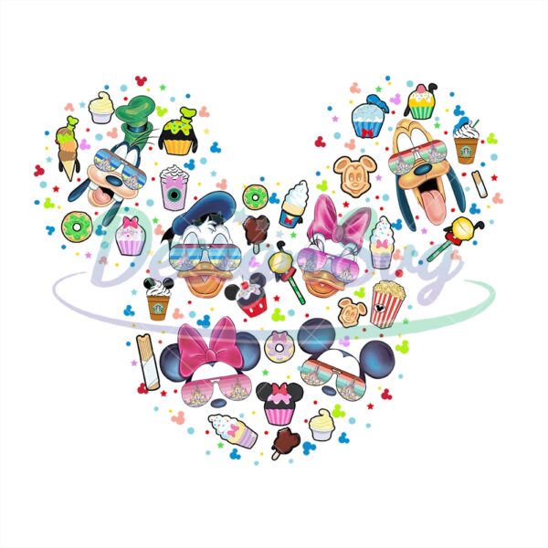 Mickey Friends Heart Food and Drink PNG