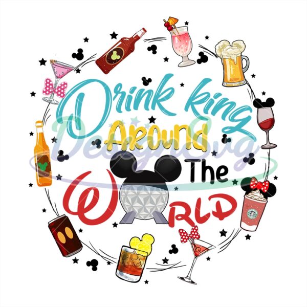 Drink King Arowund The World Digital PNG