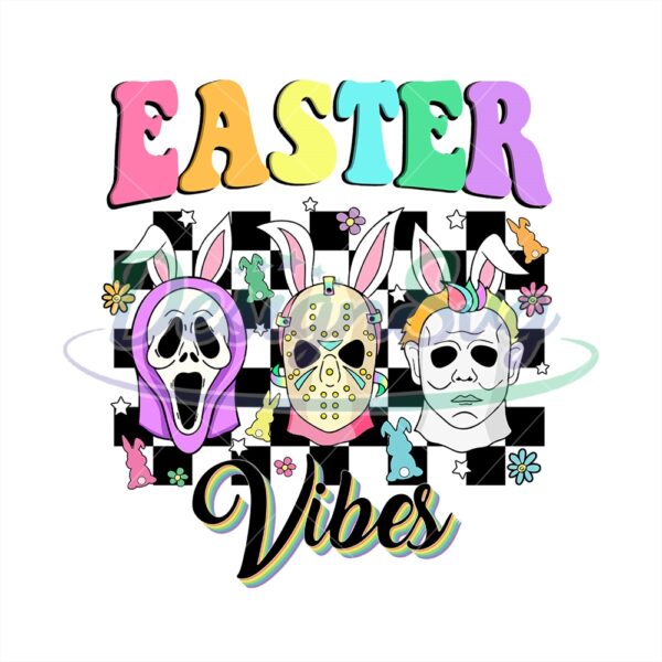 Easter Vibes Bunny Halloween Png