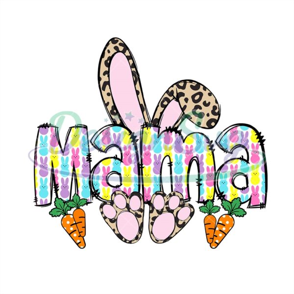 Happy Easter Day Mama Bunny Png