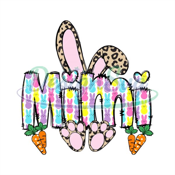 Mimi Bunny Easter Day Leopard Png