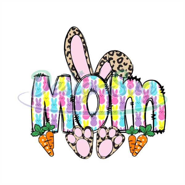 Easter Mom Bunny Ears Leopard Png