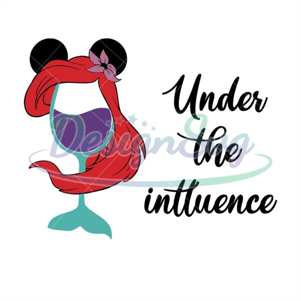 under-the-influence-disney-little-mermaid-wine-svg
