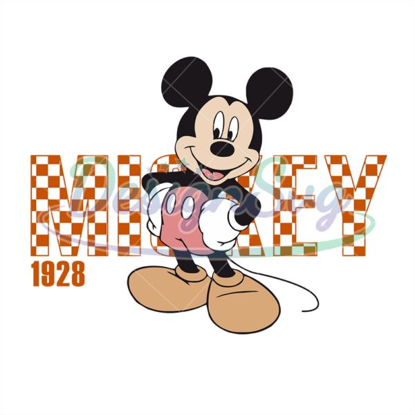 vintage-disney-mickey-mouse-checkered-svg