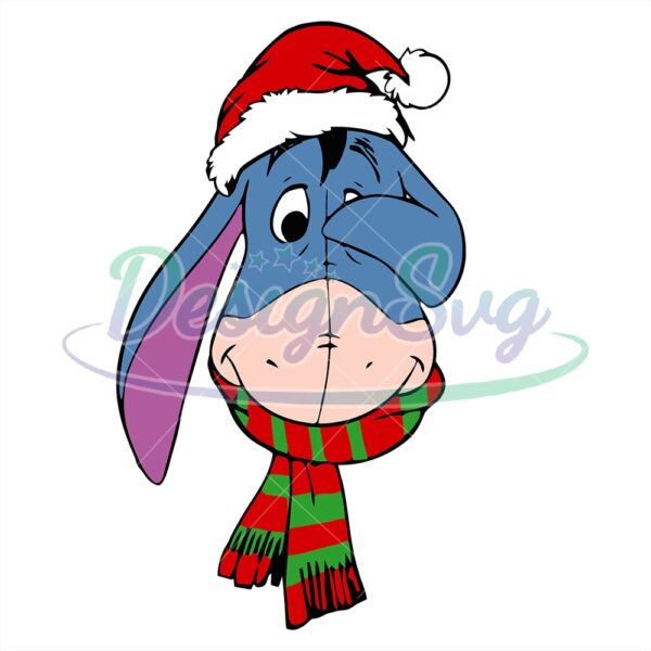 christmas-santa-hat-eeyore-the-donkey-svg