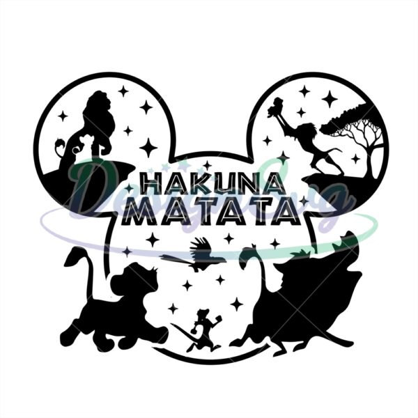 king-lion-hakuna-matata-design-svg
