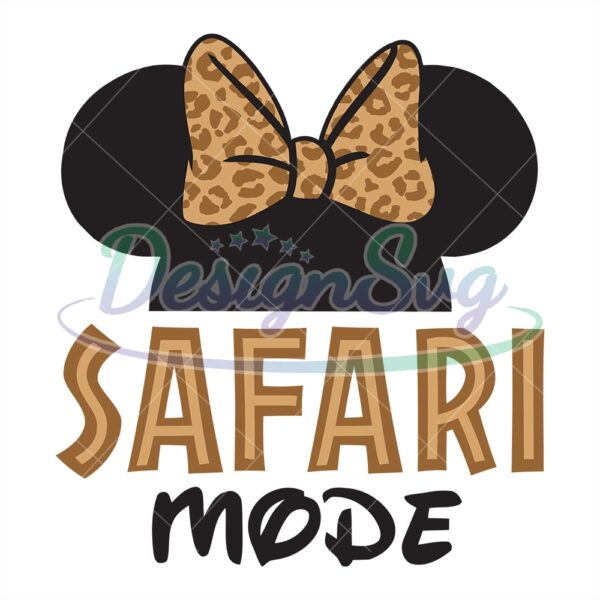 minnie-mouse-safari-mode-leopard-pattern-svg