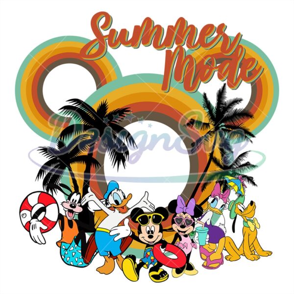 mickey-mouse-and-friends-summer-mode-svg