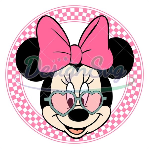 checkered-minnie-mouse-heart-sunglasses-svg