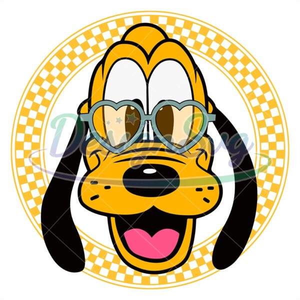 checkered-pluto-dog-heart-sunglasses-svg
