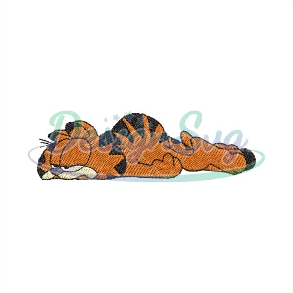the-lazy-cat-garfield-embroidery-design