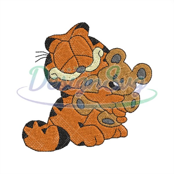 garfield-and-teddy-bear-embroidery