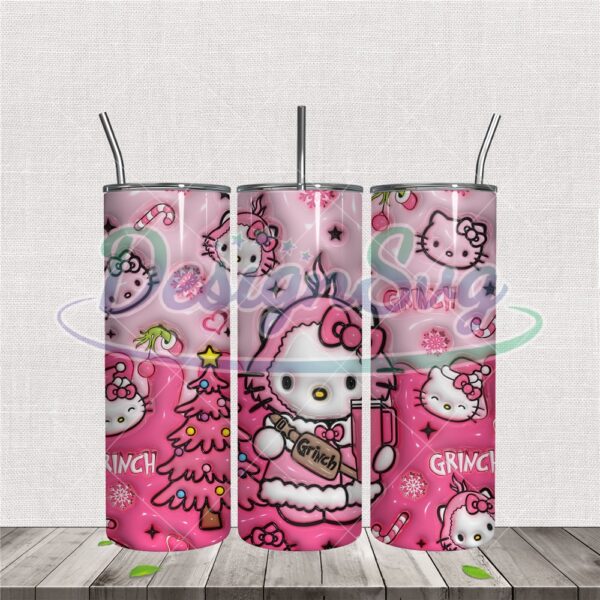 3d-pink-grinchmas-tree-kitty-skinny-tumbler-wrap-png