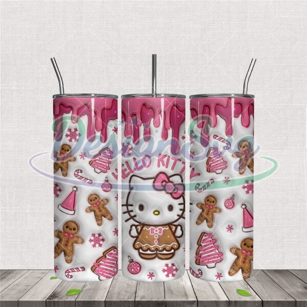 3d-ginger-bread-pink-kitty-christmas-tumbler-wrap-png