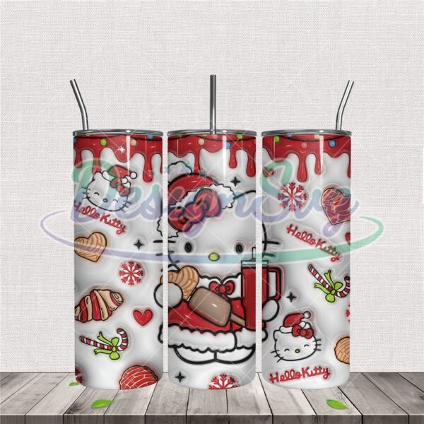 3d-christmas-kitty-boujee-skinny-tumbler-wrap-png