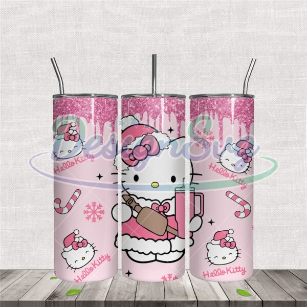 cute-hello-kitty-pink-christmas-tumbler-wrap-png