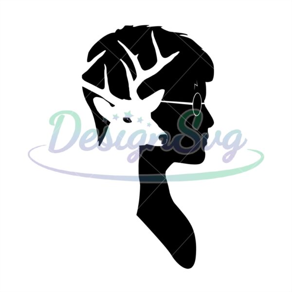 harry-potter-and-the-deer-side-view-silhouette-vector-svg