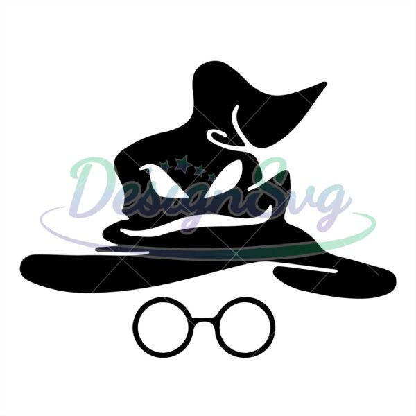harry-potter-sorting-wizard-hat-and-glasses-svg-vector-cut-files