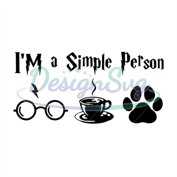 im-a-simple-person-harry-coffee-paws-svg-digital-download
