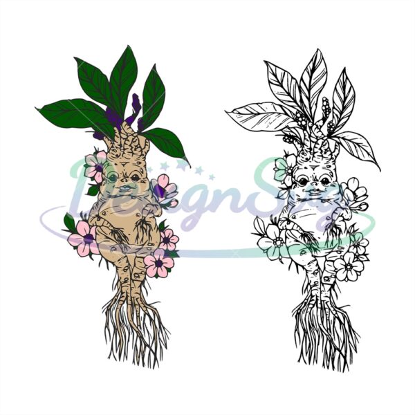 harry-potter-mandrake-with-flower-svg-cutting-files