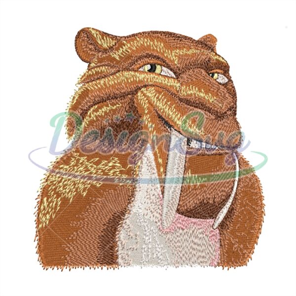 smiling-face-ice-age-diego-embroidery-png