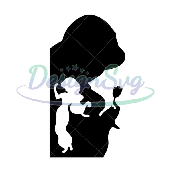 princess-jasmine-rose-flower-disney-cartoon-silhouette-svg