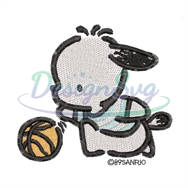 sanrio-pochacco-playing-basketball-embroidery-png