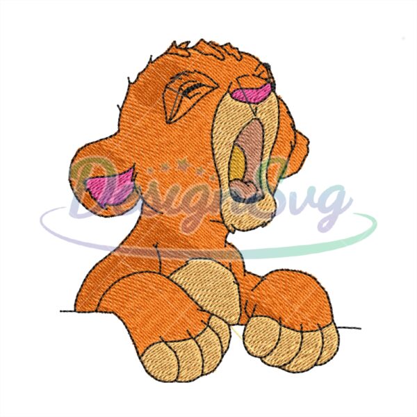 asleep-lion-king-simba-embroidery