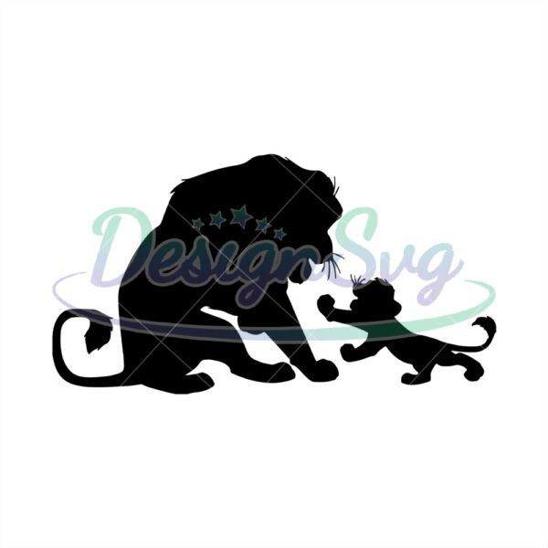 lion-king-father-and-son-simba-and-mufasa-silhouette-art-svg