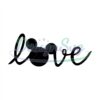 Disney Mickey Mouse Love Script Silhouette SVG