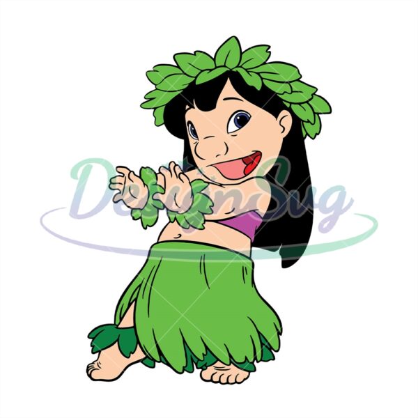 hawaiian-beach-time-costume-disney-lilo-pelekai-clipart-svg