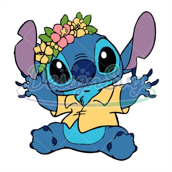 floral-cute-stitch-disney-vacation-time-svg