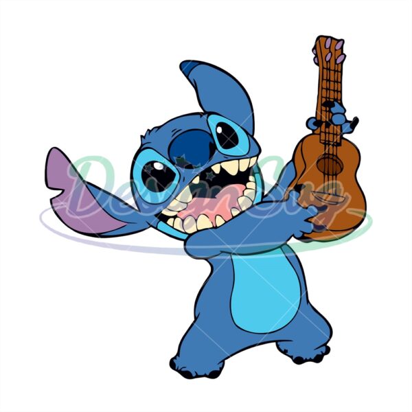 disney-alien-dog-stitch-guitar-clipart-svg