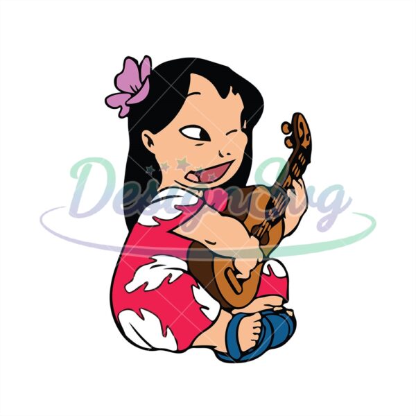 disney-princess-lilo-guitar-singing-clipart-svg