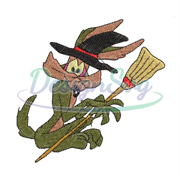 halloween-witch-wile-e-coyote-embroidery
